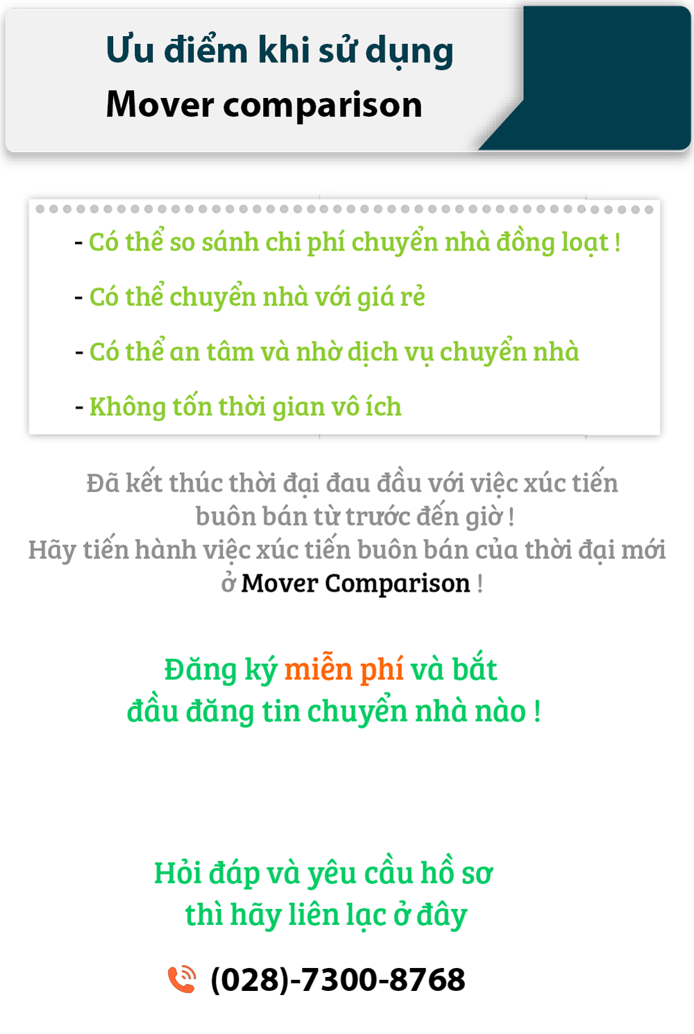 Ưu điểm khi sử dụng Movers-comparison!