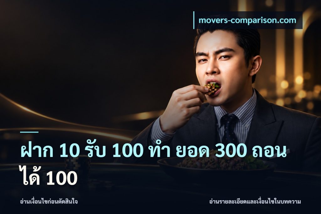 ฝาก 10 รับ 100 ทํา ยอด 300 ถอนได้ 100