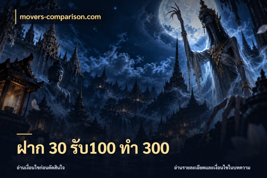 ฝาก 30 รับ100 ทำ 300 เครดิตกับรูปแบบโปรที่ตรงใจ สไตล์ movers-comparison.com