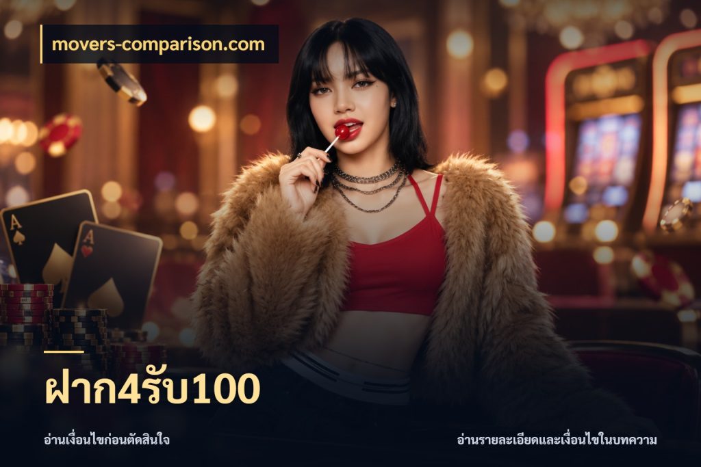 ฝาก4รับ100 จับประเด็นยอดรับก่อนเลือกความสนุก กับ movers-comparison.com