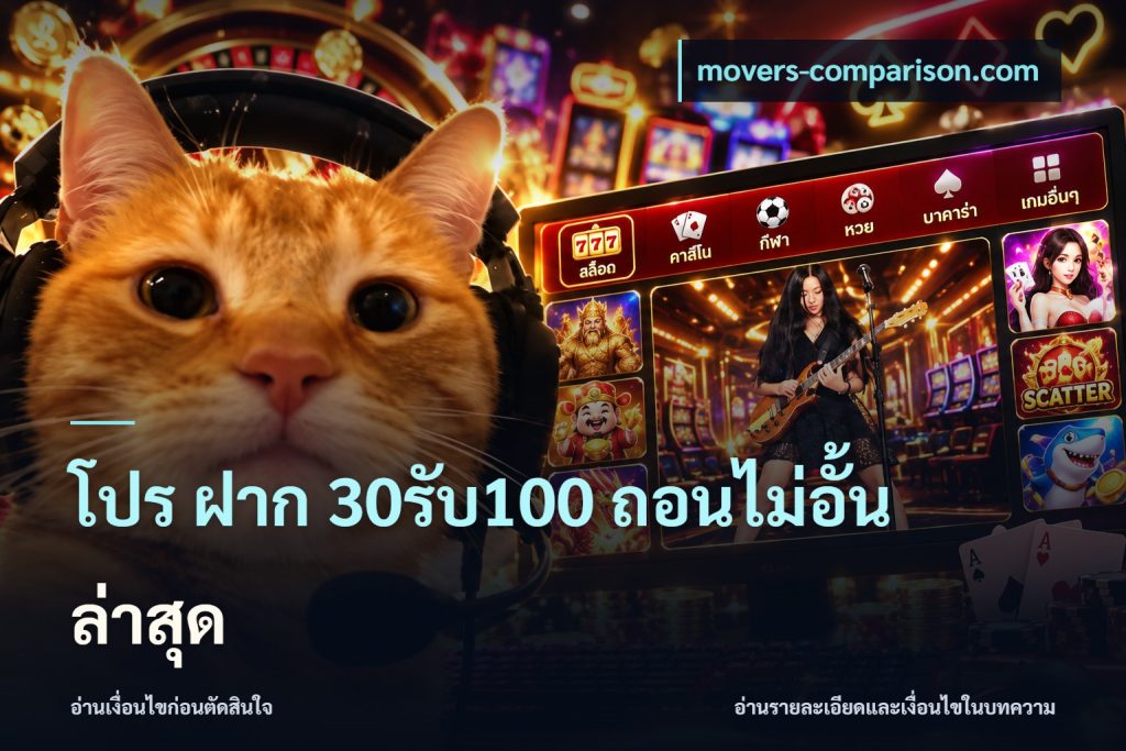 โปร ฝาก 30รับ100 ถอนไม่อั้น ล่าสุด